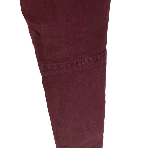 Vince Calgary Dark Raisin Maroon Zip Leg Skinny Low Rise Tailored Jeans Size 27 - Picture 13 of 16